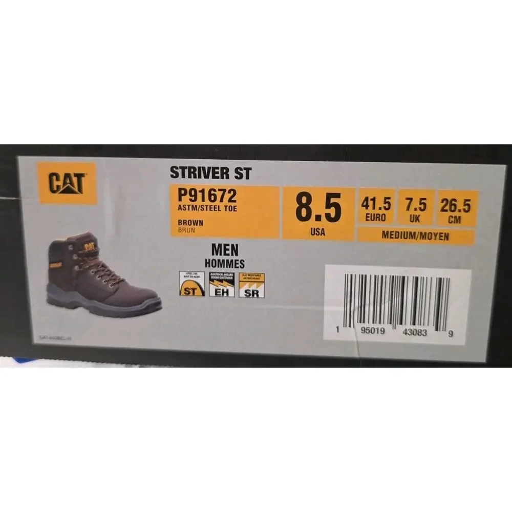 Caterpillar boots Size 8.5 Striver ST Steel Toe
